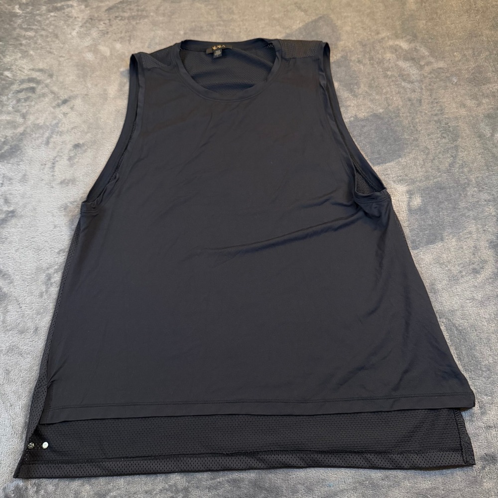 Alala Mesh Back Tank Top Womens Large Black Breathable Activewear Workout